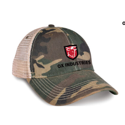 Camo and Khaki Ox Industries Trucker Hat